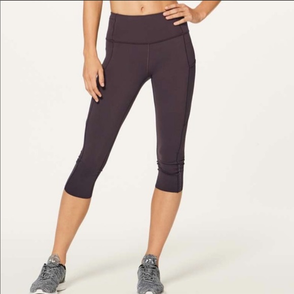 Lululemon Fast & Free *Reflective* Crop 19” - Dark Adobe/Pelt - Picture 3 of 14